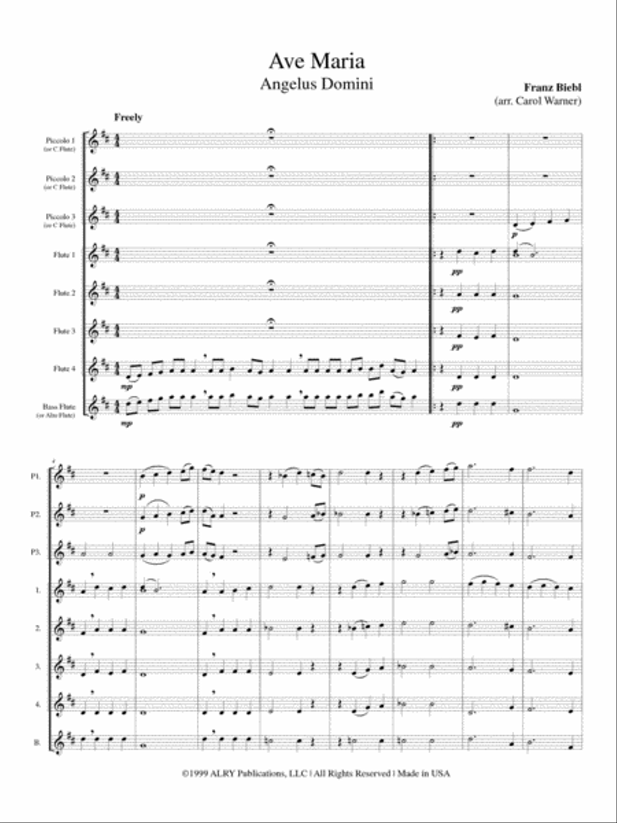 Ave Maria for Flute Choir Flute Choir scores gallery preview page 2