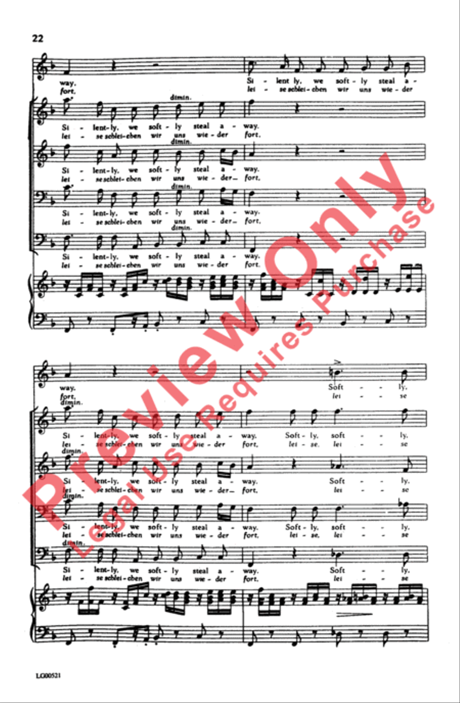 Ständchen Men's Choir scores gallery preview page 22