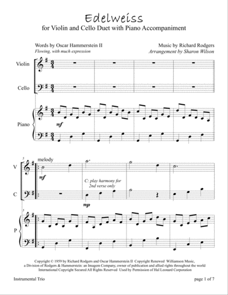 Edelweiss Piano Trio scores gallery preview page 3