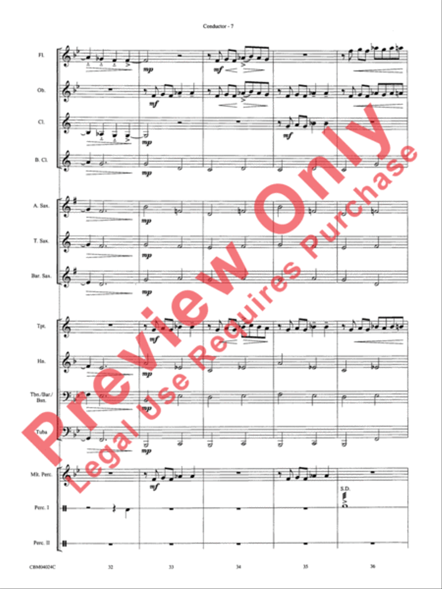 Rhapsody in Blue Concert Band scores gallery preview page 9