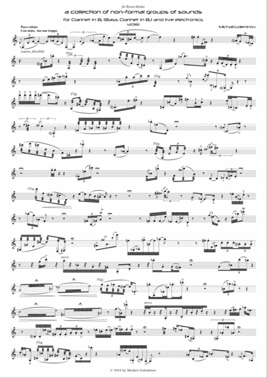 Clarinet and deals electronics