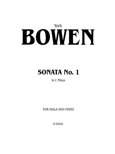 Sonata No. 1 in C Minor