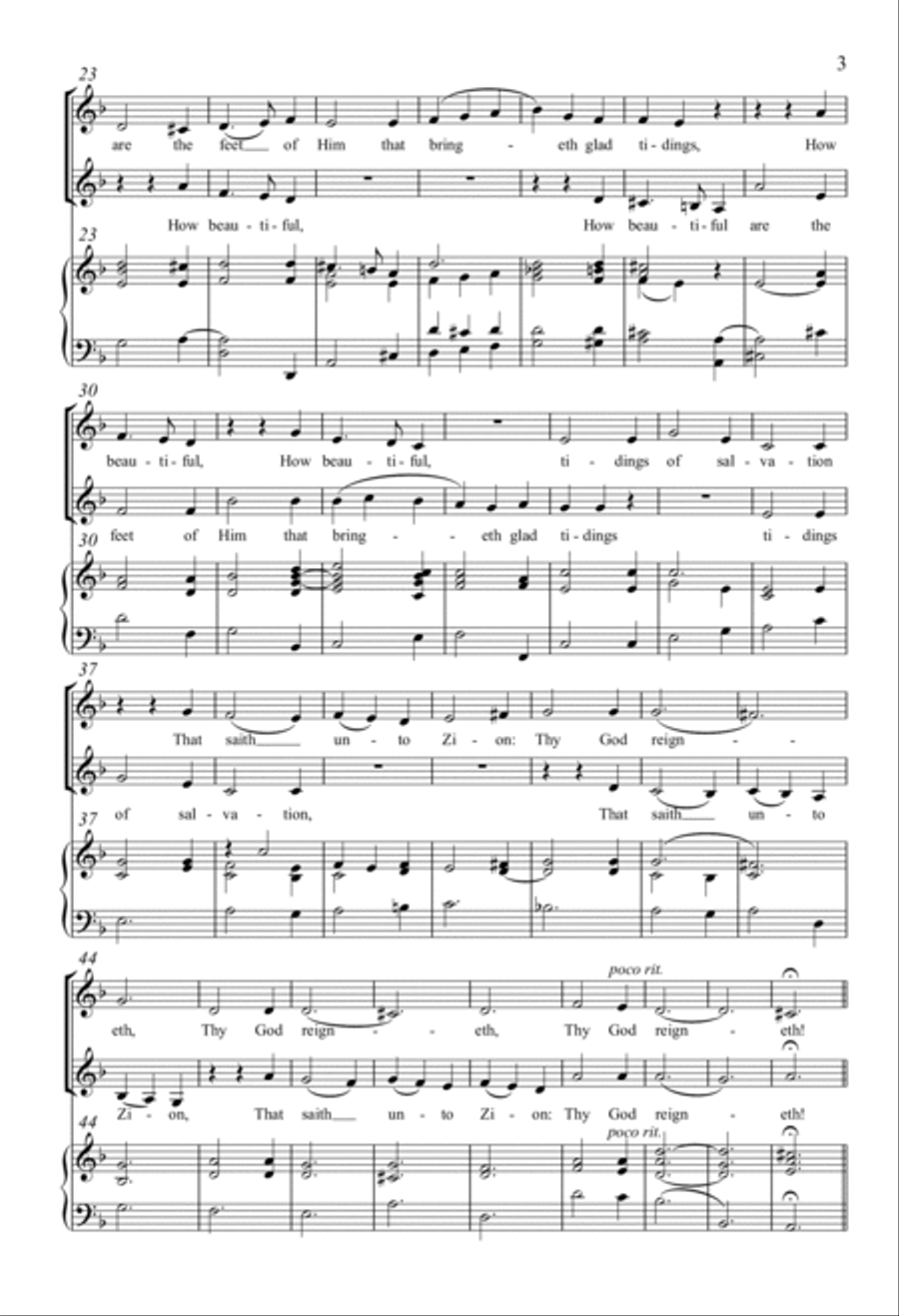 How Beautiful Are The Feet 4-Part scores gallery preview page 2