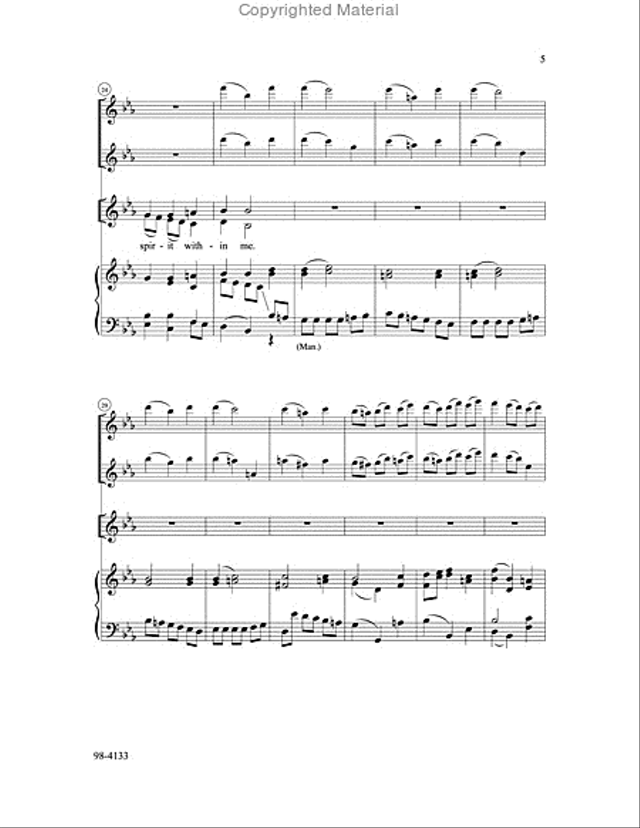 Create in Me a Clean Heart, O God (Weber) Unison Choir scores gallery preview page 4