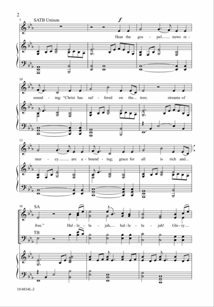 Glory to the Risen Lamb! Glory to the Risen Lamb! 4-Part scores gallery preview page 3