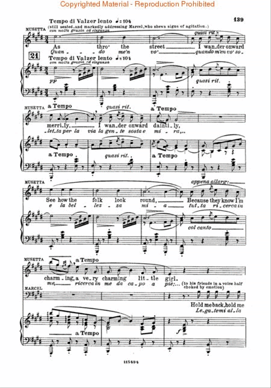La Bohème Voice scores gallery preview page 2