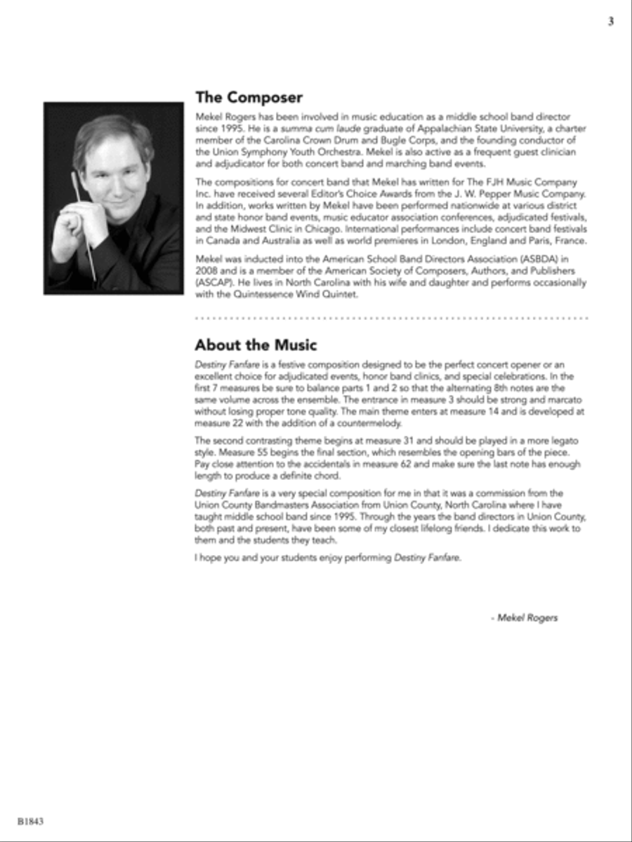Destiny Fanfare: Score Concert Band scores gallery preview page 3