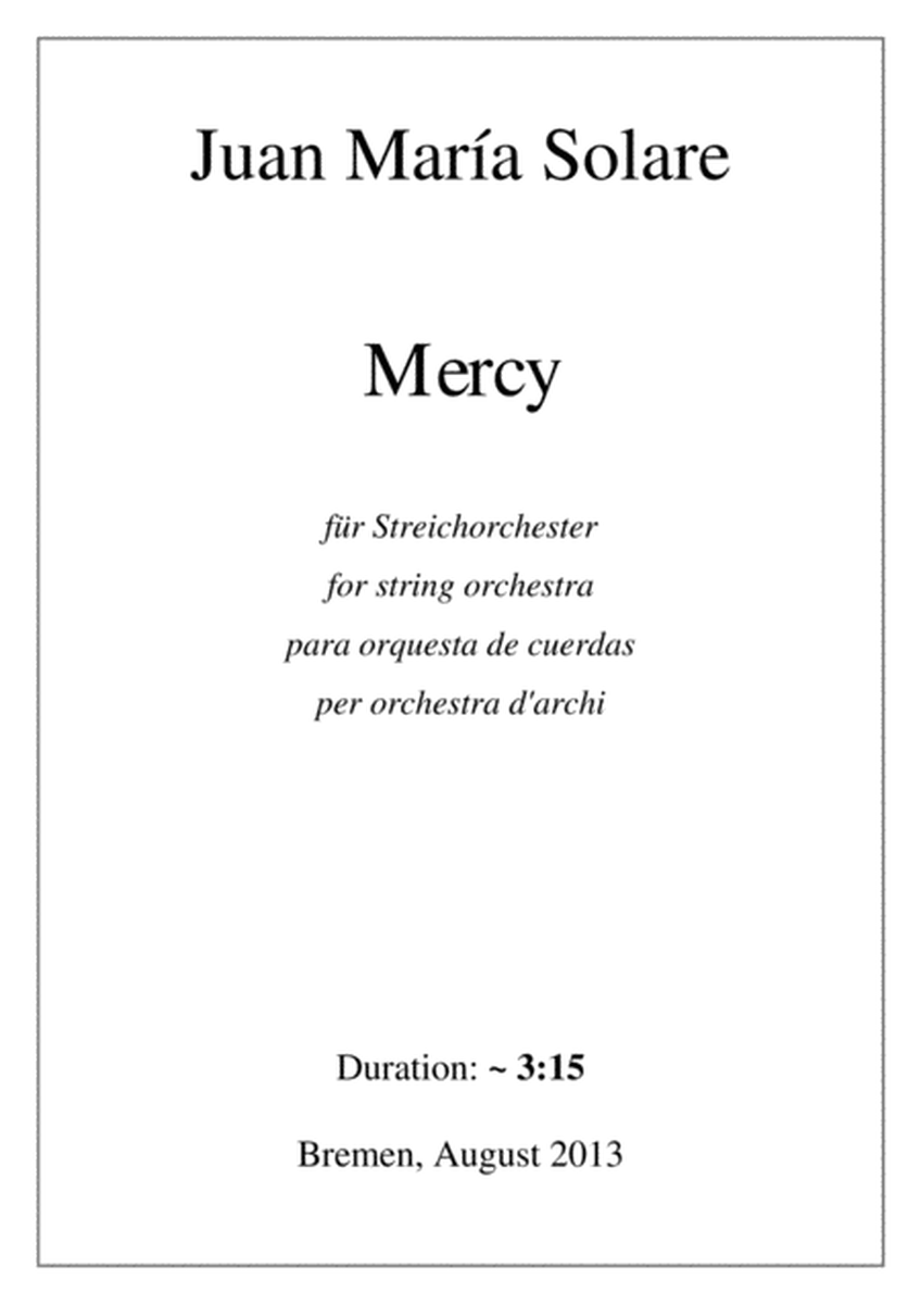 Mercy [String Orchestra]