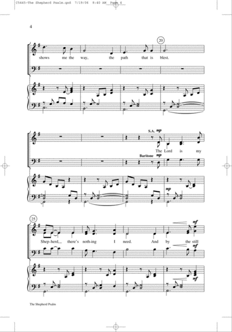 The Shepherd Psalm 3-Part scores gallery preview page 3