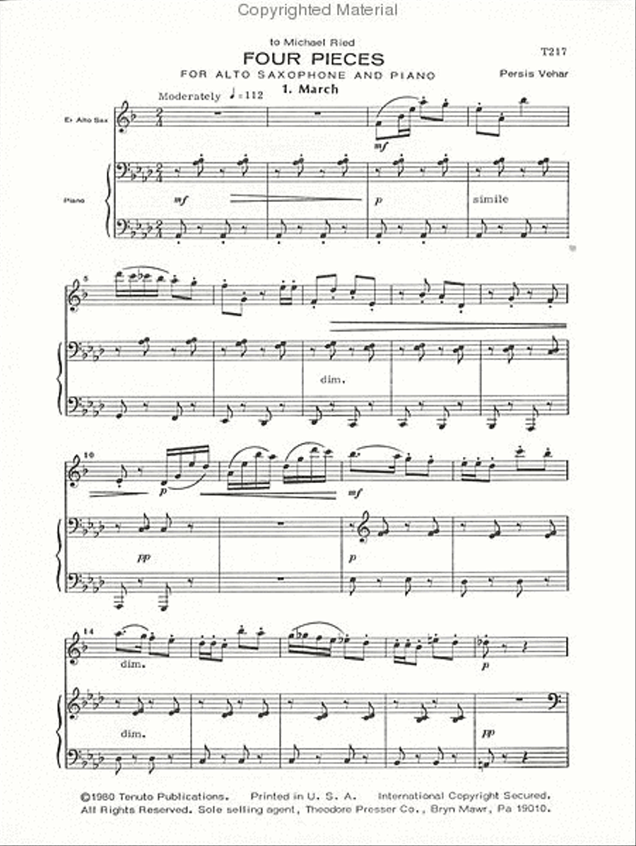 4 Pieces Chamber Music scores gallery preview page 2