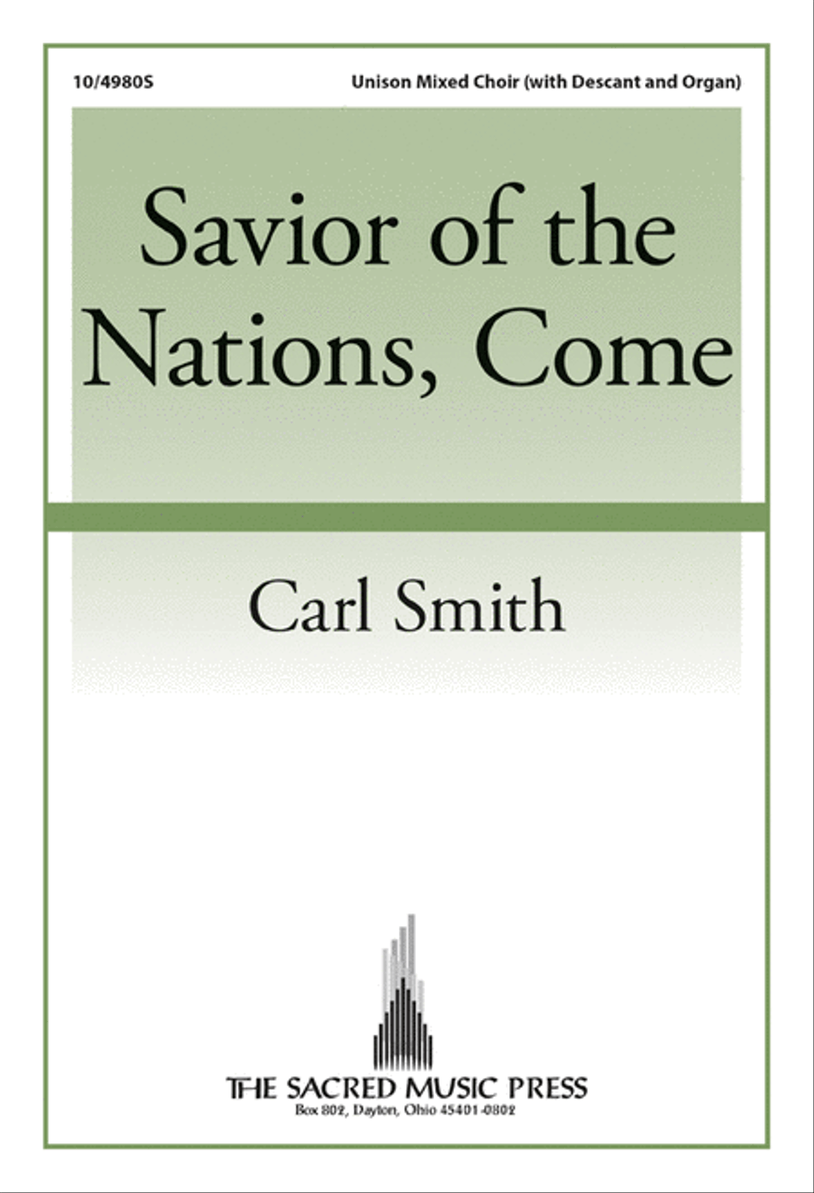 Savior of the Nations, Come Unison Choir scores gallery preview page 1