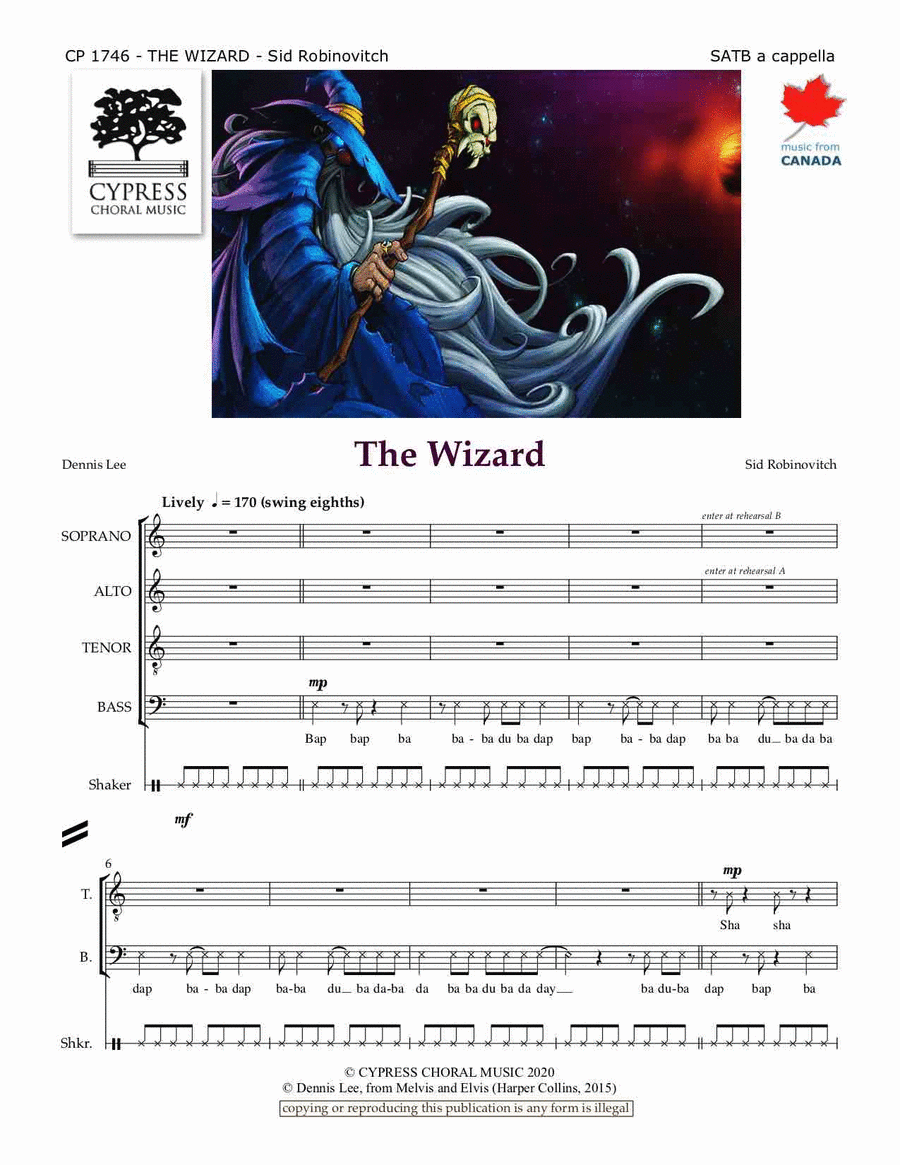 The Wizard 4-Part scores gallery preview page 1