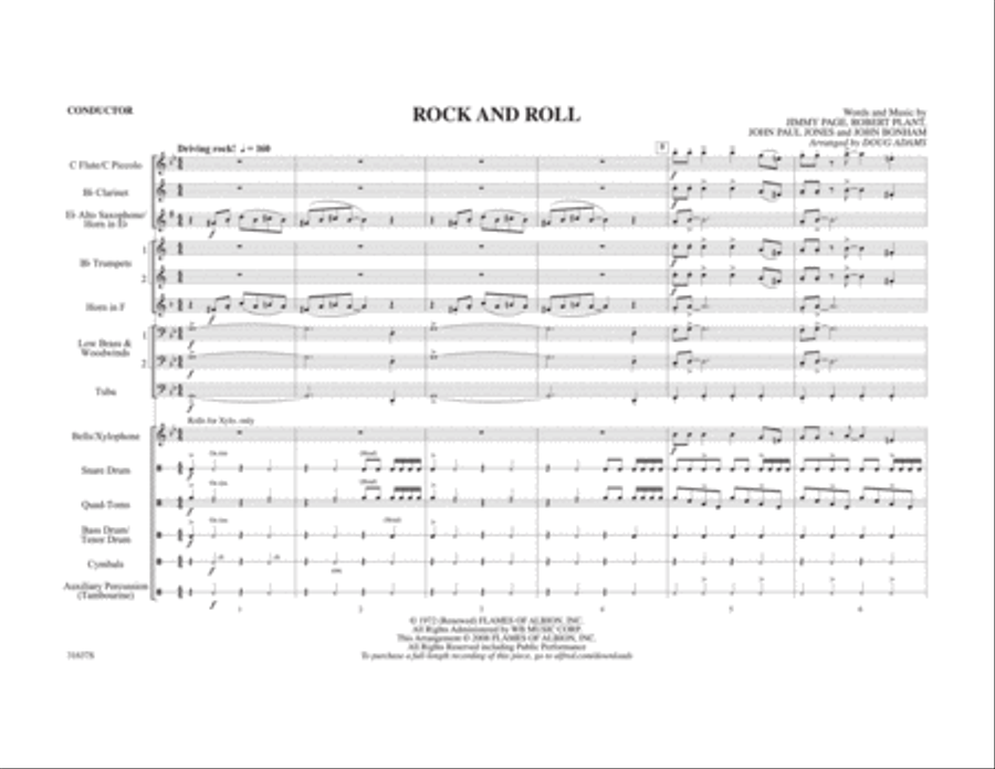 Rock and Roll Marching Band scores gallery preview page 2