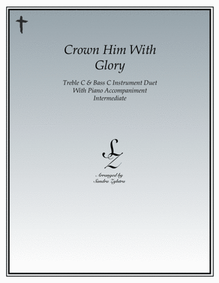 Book cover for Crown Him With Glory (treble & bass C instrument duet)