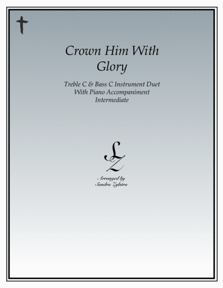 Crown Him With Glory (treble & bass C instrument duet) image number null