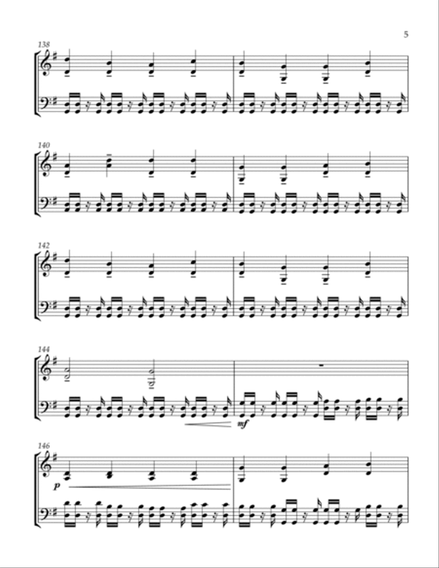I Saw Three Ships - Traditional Tune Medley String Duet scores gallery preview page 6