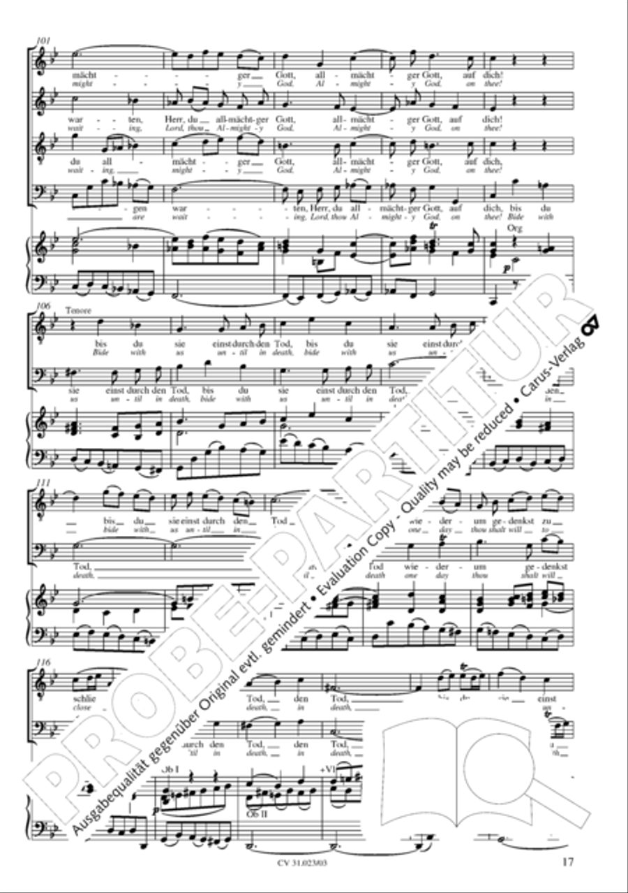 Thou very God and David's Son (3rd version) (Du wahrer Gott und Davids Sohn) 4-Part scores gallery preview page 18
