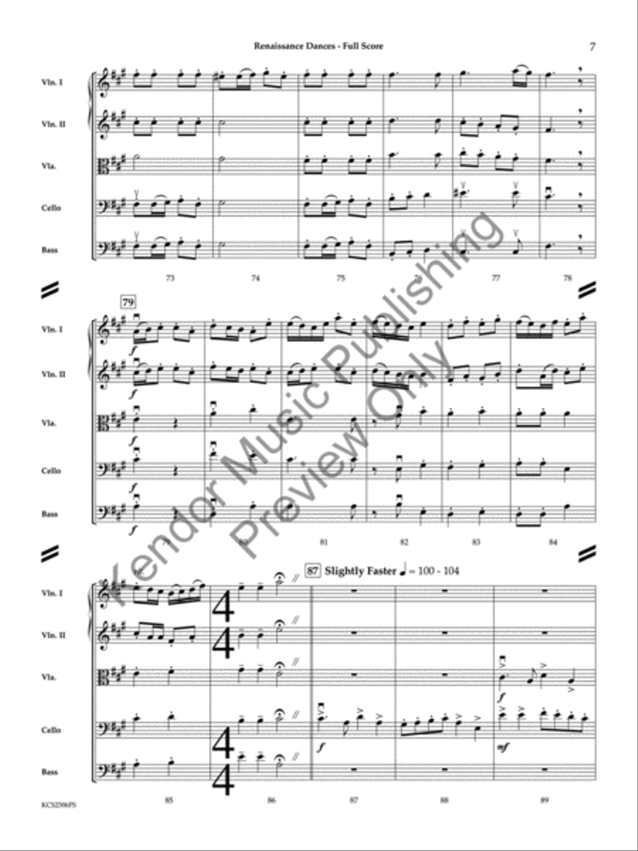 Renaissance Dances String Orchestra scores gallery preview page 8