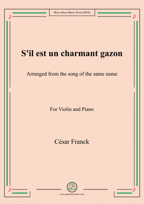 Franck-S'il est un charmant gazon,for Violin and Piano