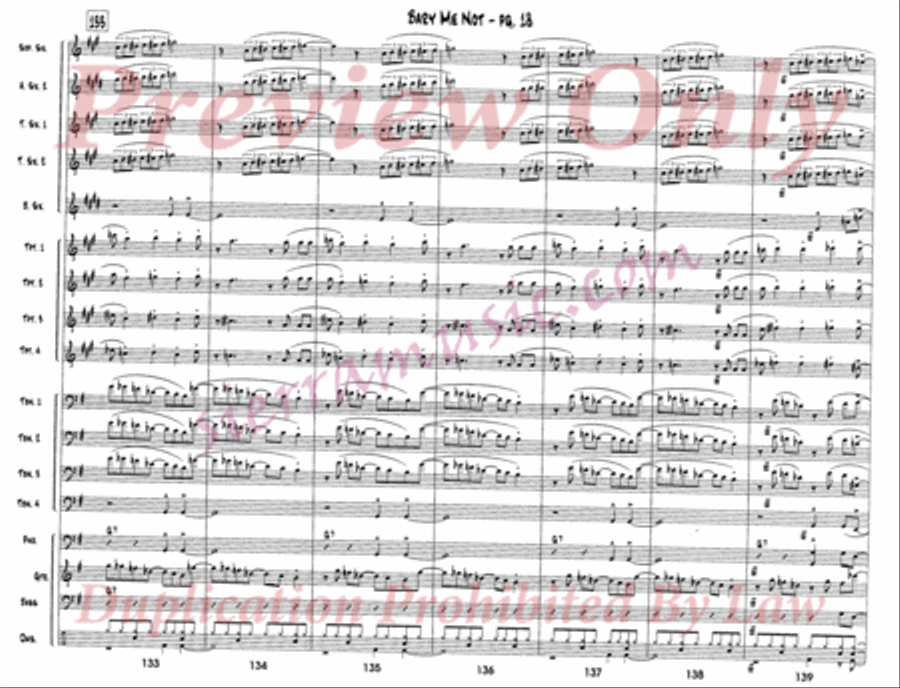 Bary Me Not Big Band scores gallery preview page 19