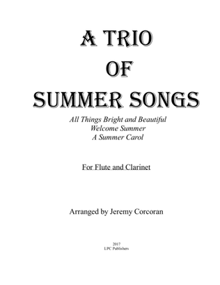 Book cover for A Trio of Summer Songs For Flute and Clarinet