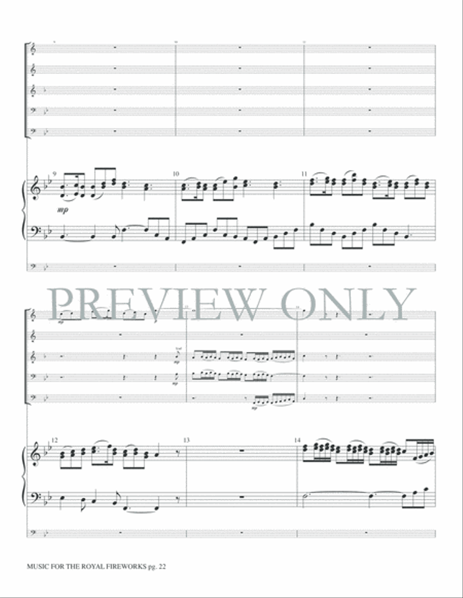 Music for the Royal Fireworks Brass Ensemble scores gallery preview page 24