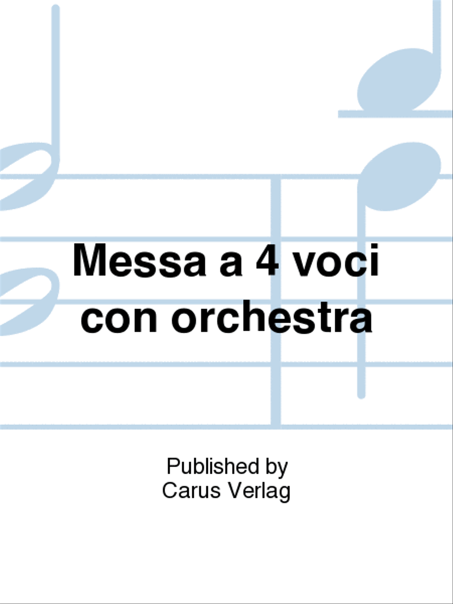 Messa a 4 voci con orchestra 4-Part scores gallery preview page 1