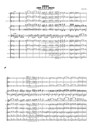 Johannes Brahms: Scherzo from F.A.E Sonate - arrangement for violin solo and small ensemble