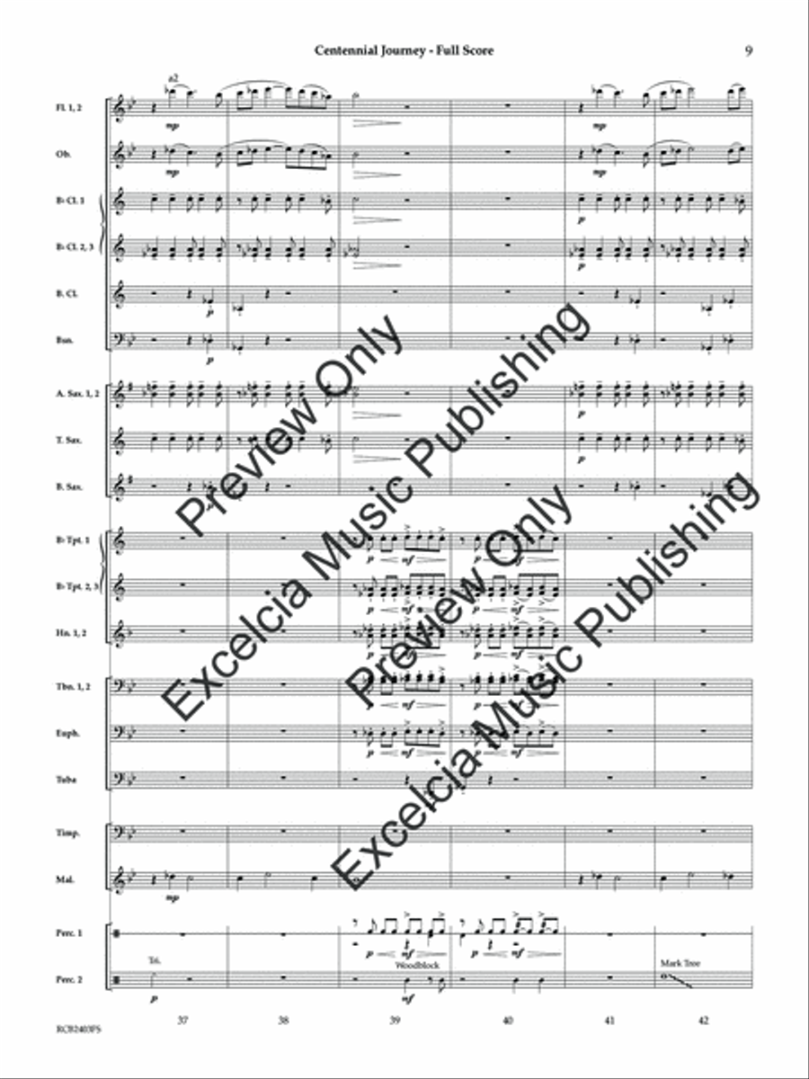 Centennial Journey Centennial Journey Concert Band scores gallery preview page 10