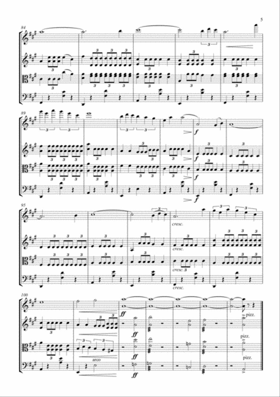 Time To Say Goodbye String Quartet scores gallery preview page 5