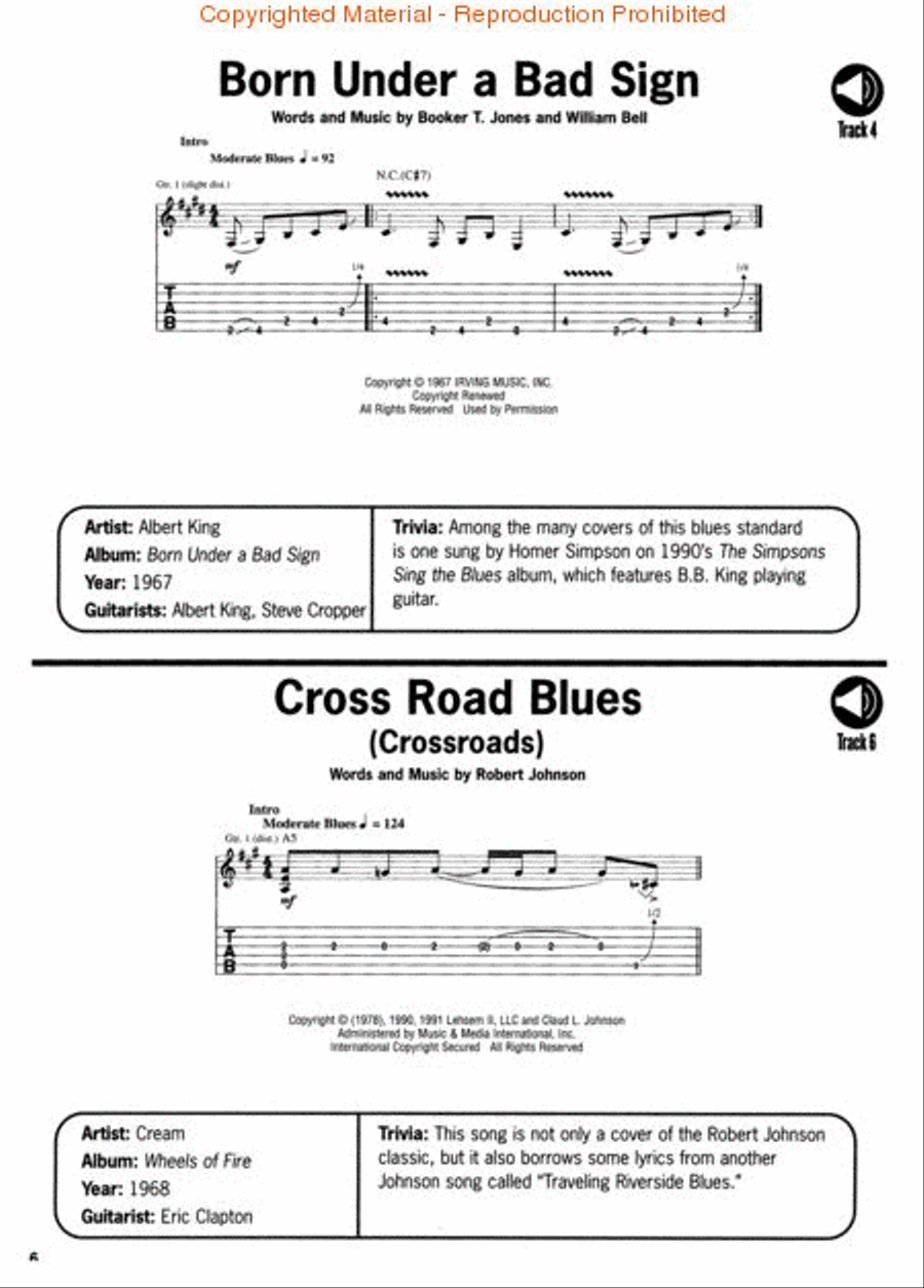 Blues Guitar Riffs - 2nd Edition Electric Guitar scores gallery preview page 3