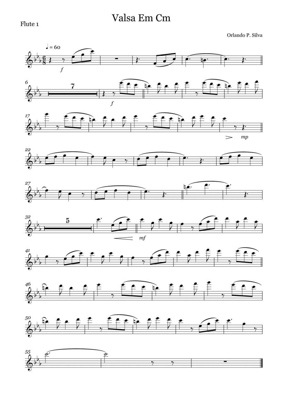 Valse in C minor Chamber Music scores gallery preview page 1