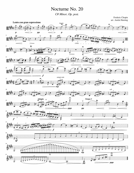 Nocturne No. 20, for Solo Viola image number null