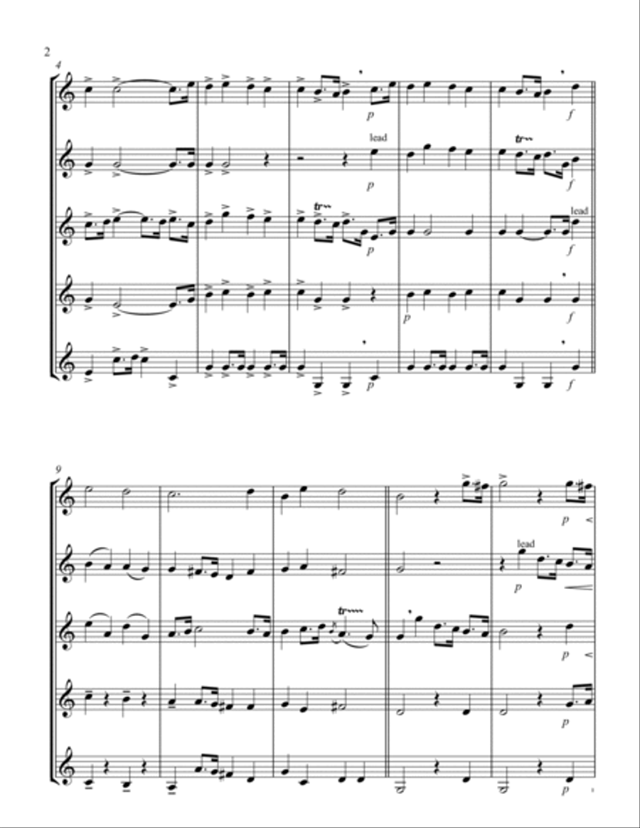 Heroic Music - A Suite of Twelve Marches (Complete) (Trumpet Quintet) Chamber Music scores gallery preview page 2