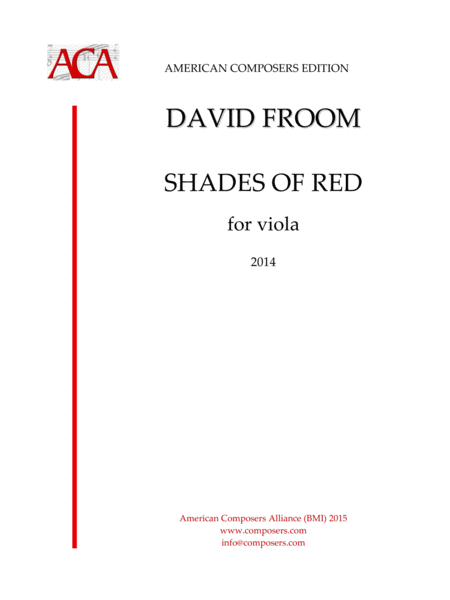 [Froom] Shades of Red (Solo Viola)