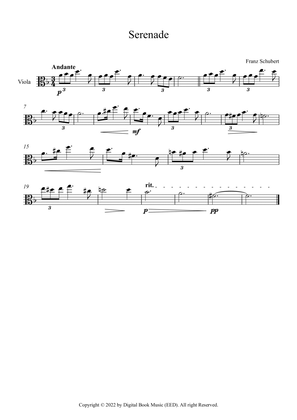 Book cover for Serenade - Franz Schubert (Viola)