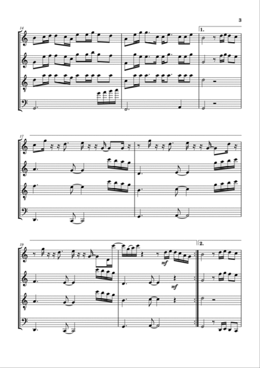 Loved By You Woodwind Quartet scores gallery preview page 4