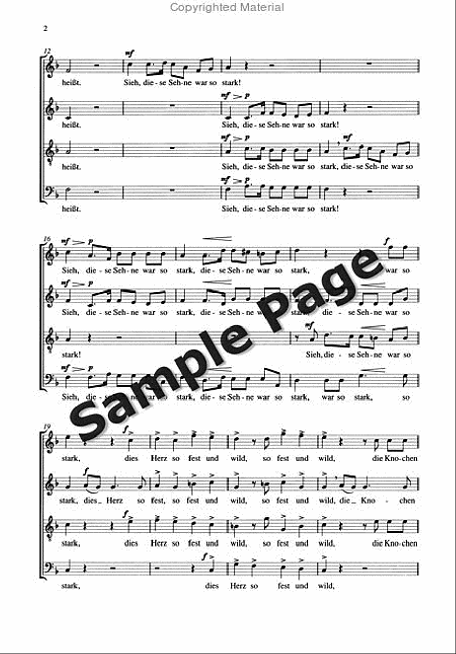Hauptmann M Geistesgruss Op25/6 4-Part scores gallery preview page 3