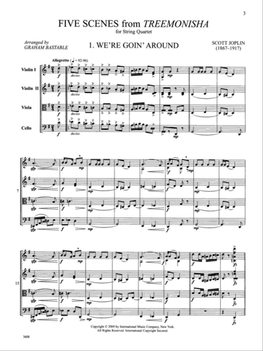 Five Scenes From Treemonisha String Quartet scores gallery preview page 2