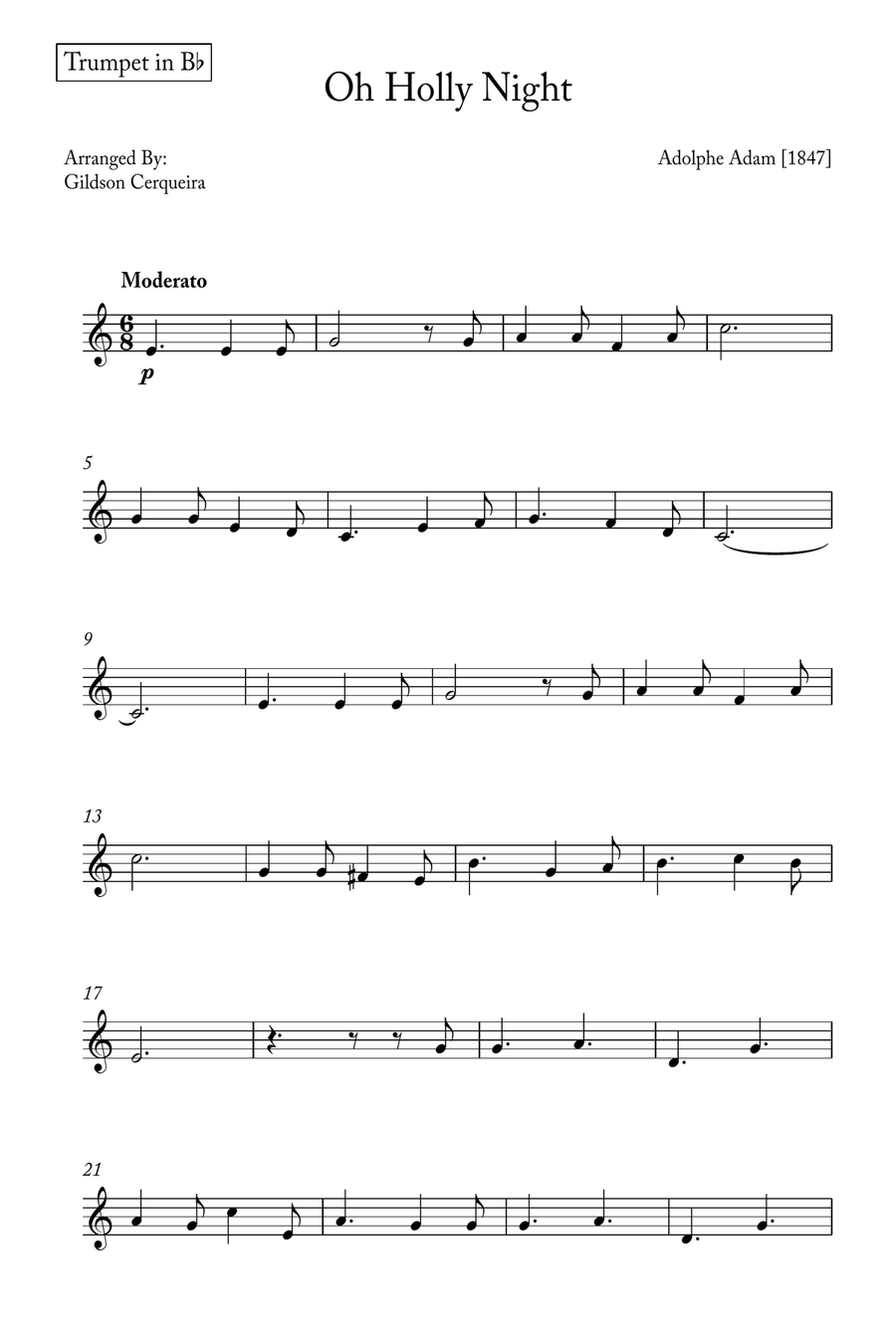 Oh Holy night Brass Duet scores gallery preview page 4