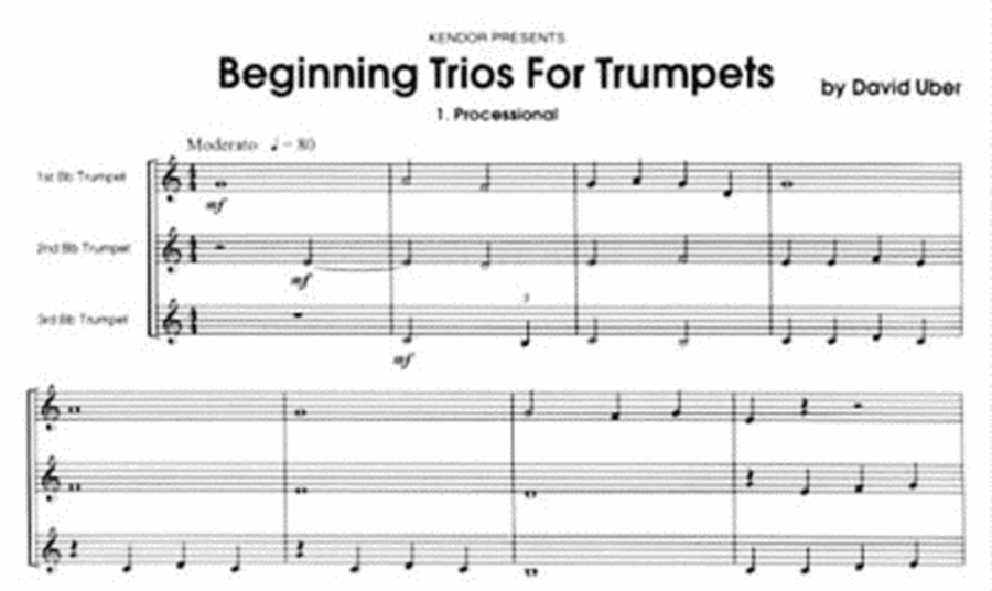 Beginning Trios For Trumpets