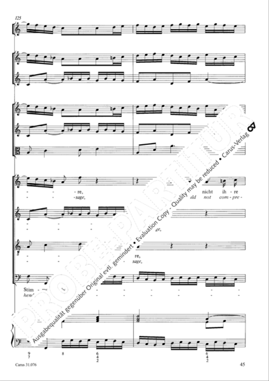The heavens are telling the Father's glory (Die Himmel erzahlen die Ehre Gottes) 4-Part scores gallery preview page 46