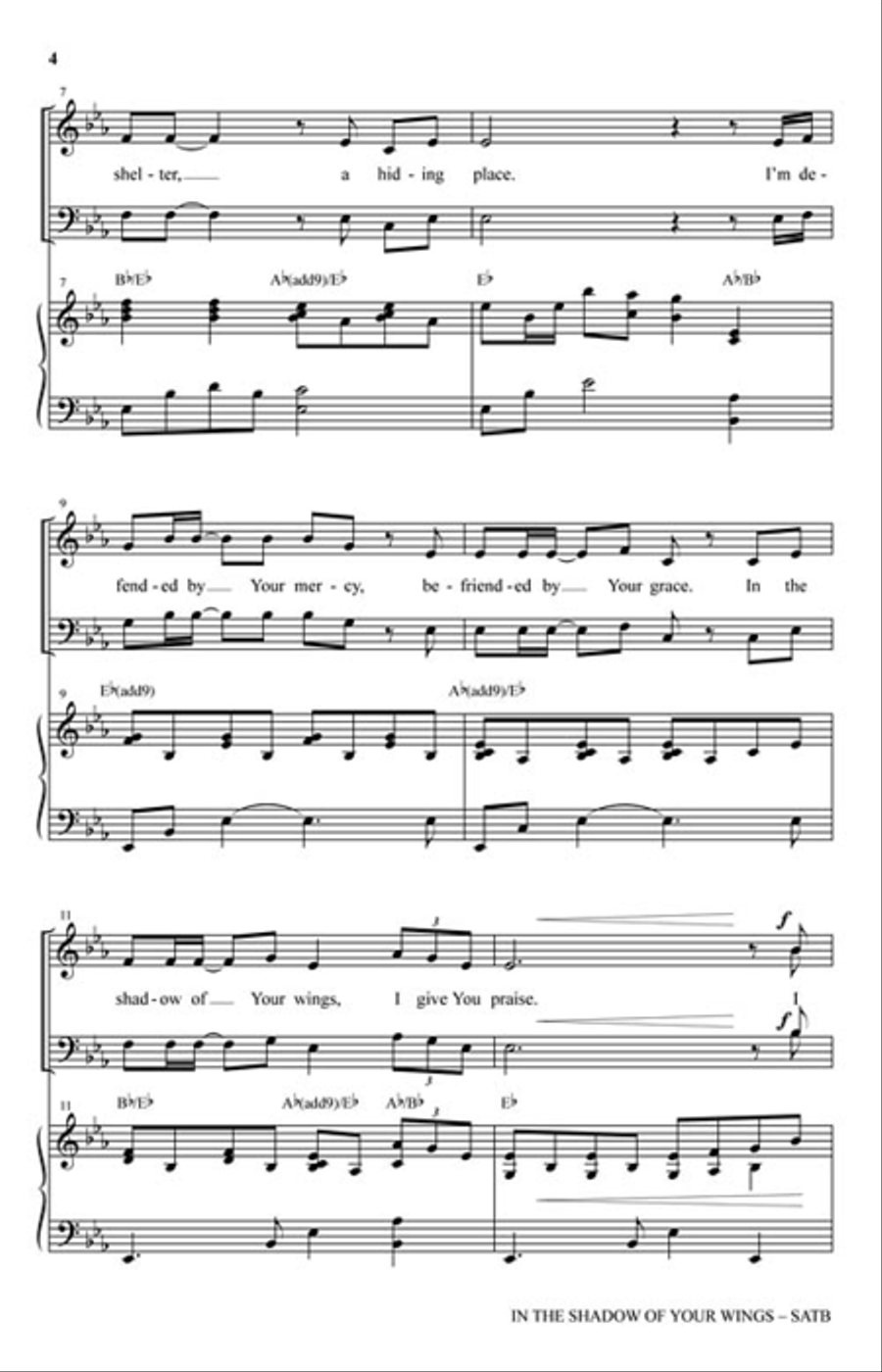 In the Shadow of Your Wings 4-Part scores gallery preview page 3