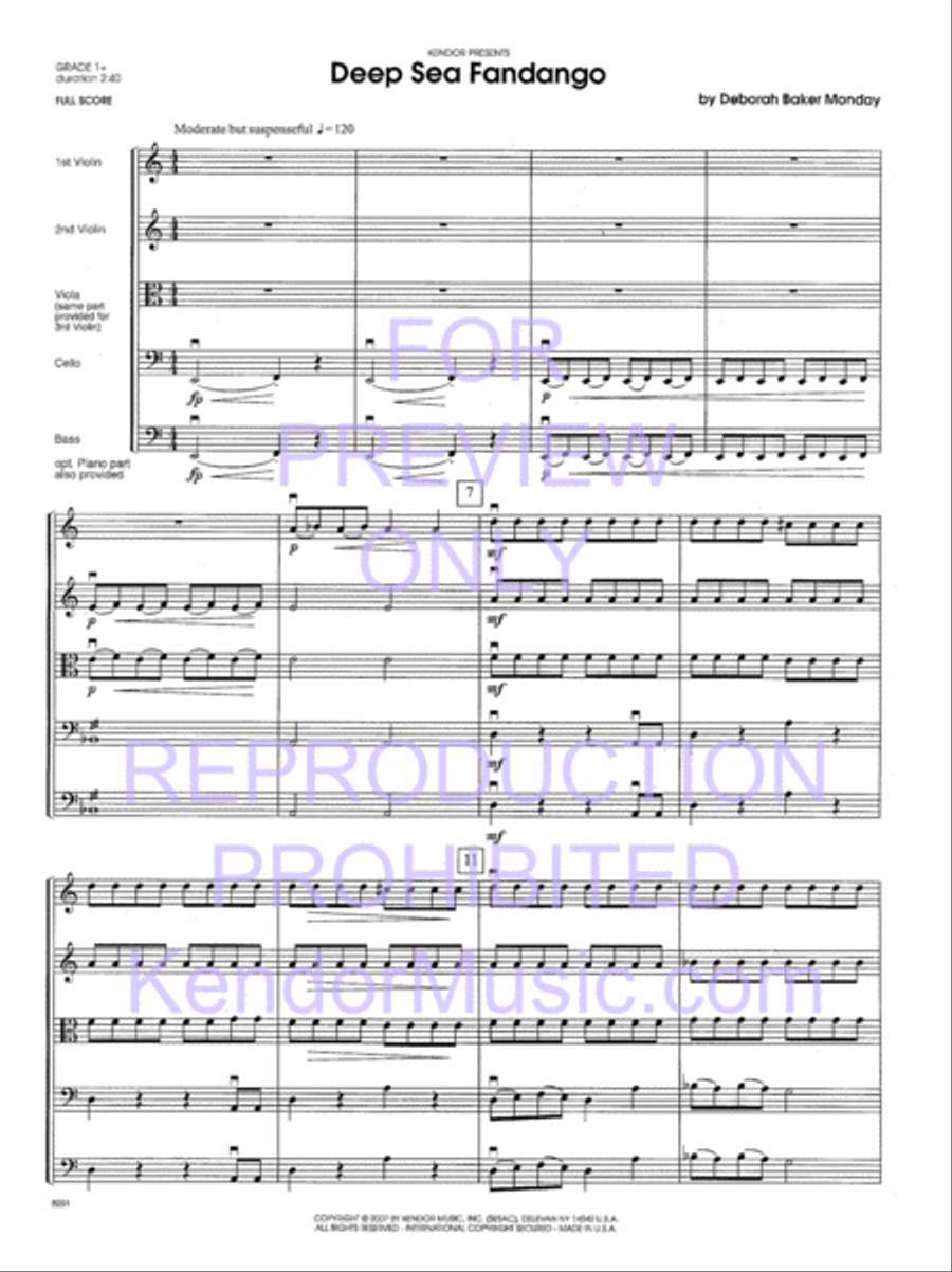 Deep Sea Fandango Deep Sea Fandango String Orchestra scores gallery preview page 4