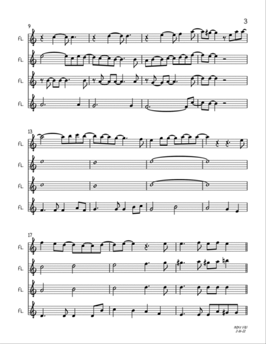 Mary, Did You Know? Woodwind Quartet scores gallery preview page 3