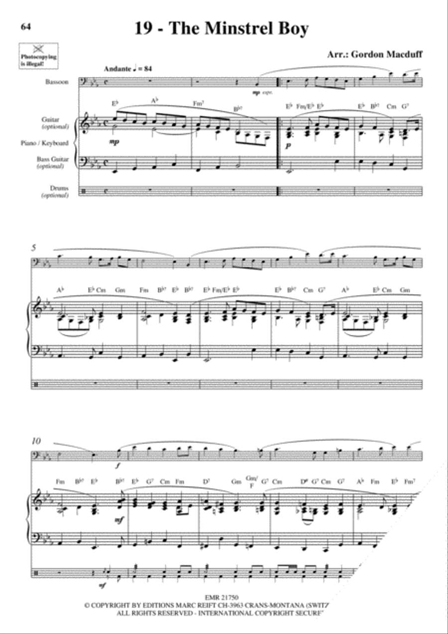 20 Celtic Hits Bassoon Solo scores gallery preview page 21