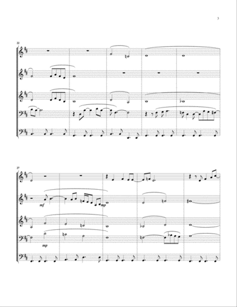 Just The Way You Are Brass Ensemble scores gallery preview page 4