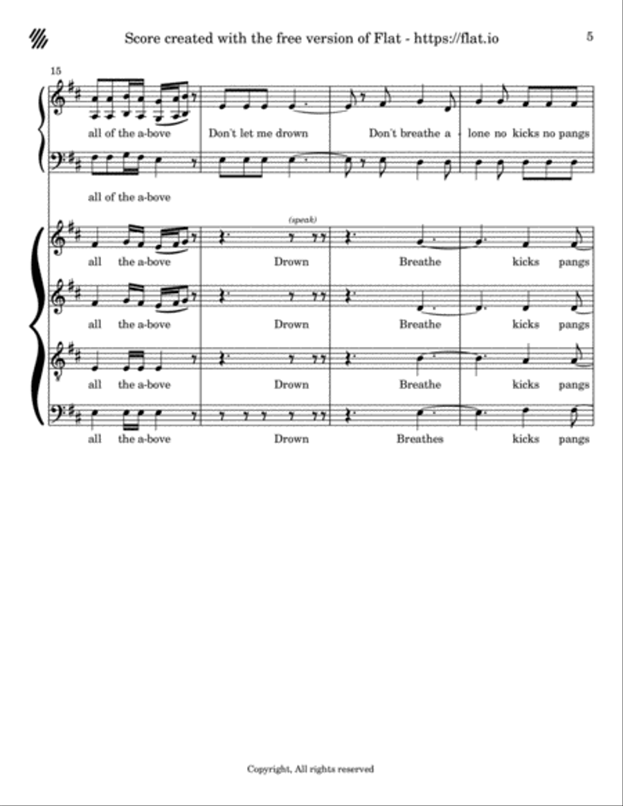 Interlude 1 4-Part scores gallery preview page 5