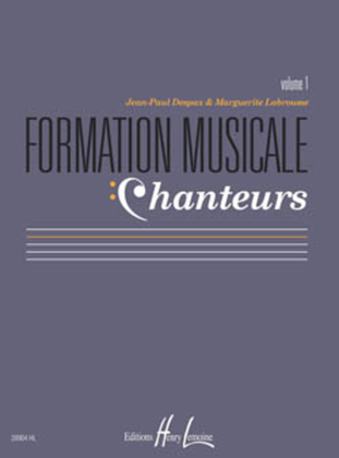 Book cover for Formation musicale chanteurs - Volume 1