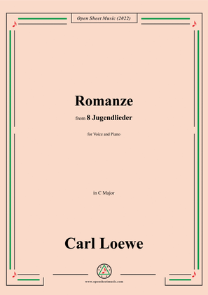 Book cover for Loewe-Romanze,in C Major,for Voice and Piano